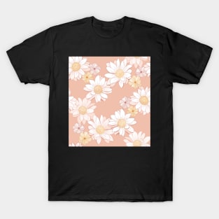 Daisies - White and Blush Pink Bloom T-Shirt